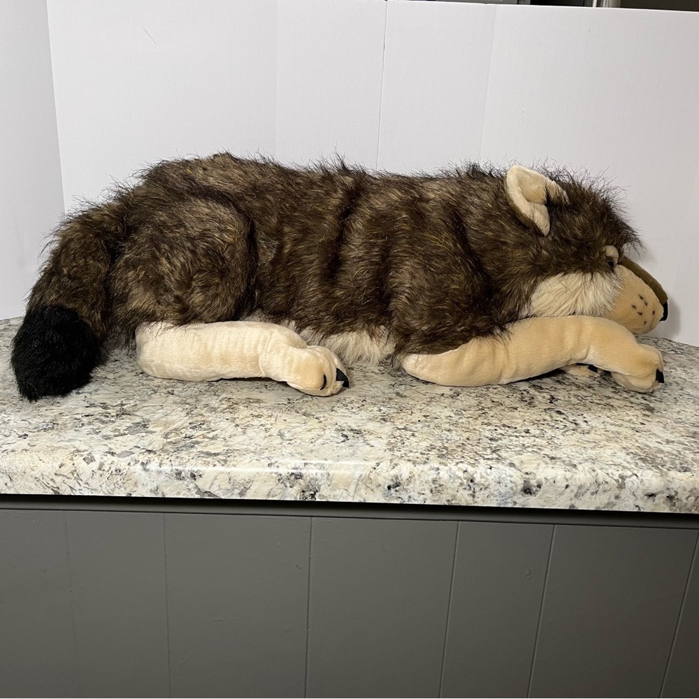 Life Size Wolf Plush Wild Republic Realistic Jumbo XL Stuffed Animal NEW - Picture 2 of 5